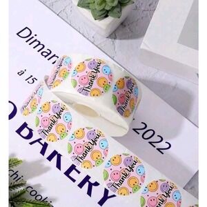 x500 smile "Thank you" sticker, shipping supplies